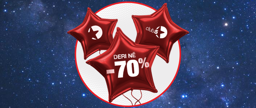 Bëhu Club 5* dhe përfito zbritje deri në 70%!