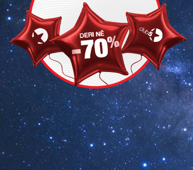 Bëhu Club 5* dhe përfito zbritje deri në 70%!